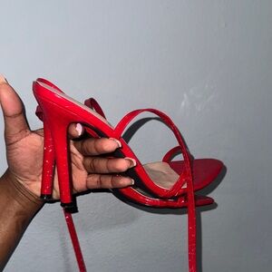 Red Strappy Heels